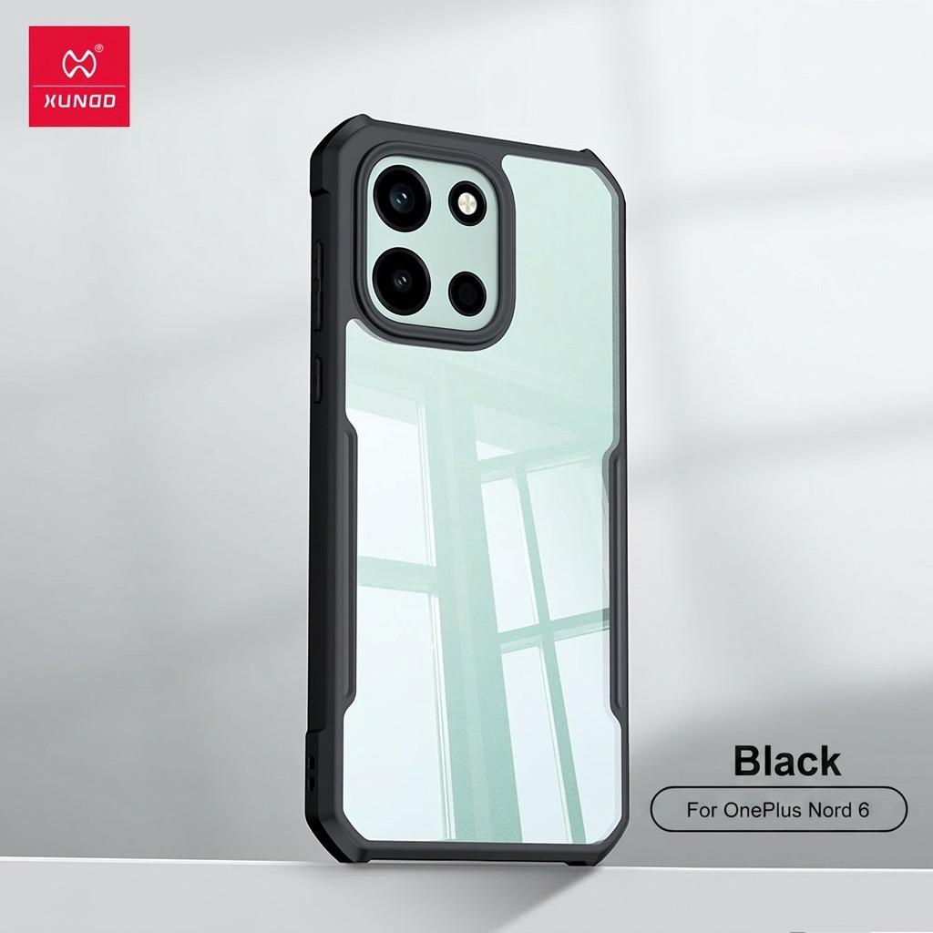 For OnePlus Nord 6 Case XUNDD Luxury Casing Transparent Phone Cover Airbag Shockproof Bumper Protective Cases For 1 + Nord 6 For OnePlus Nord 6 чёрный
