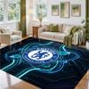 Chelsea FC Design Crystal Velvet Rug Soft Decorative Mat for Bedroom Entrance