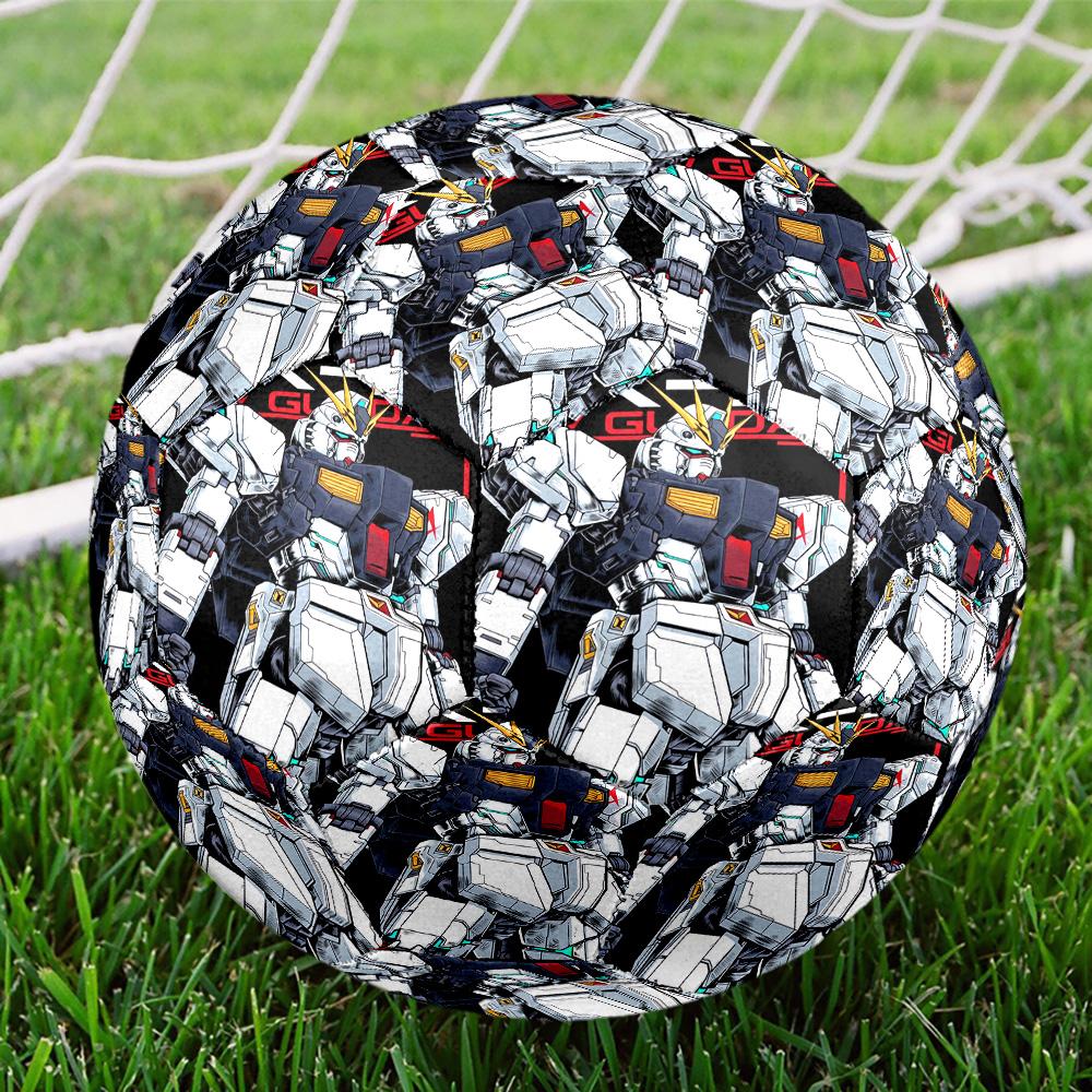 GUNDAM MOBILE SUIT Indoor Soccer Ball Size 5 Colorful All Ages Machine Stitched PVC Competition Ready Durable High-Bounce