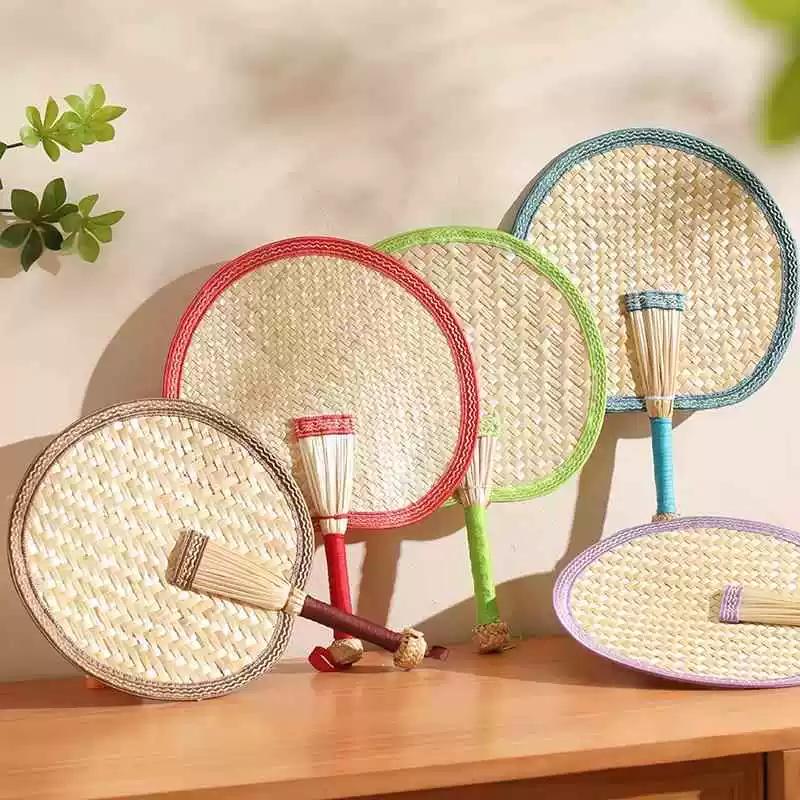 Summer Hand-Woven Traditional Baby Mosquito-Repelling Fan for Children