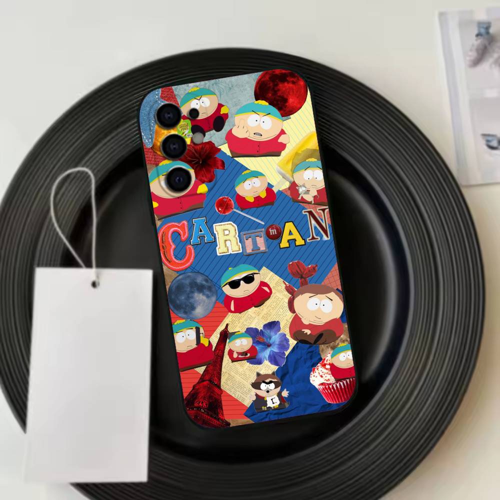 Funny South Park C-Cartoon Phone Case For Samsung S25,S24,S21,S22,S23,S30,Ultra,S20,Plus,Fe,Lite,Note,10,Black Cover