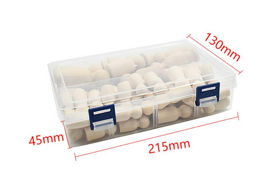55-Piece DIY Wooden Doll Set: Small Wooden People for Children s Craft Painting