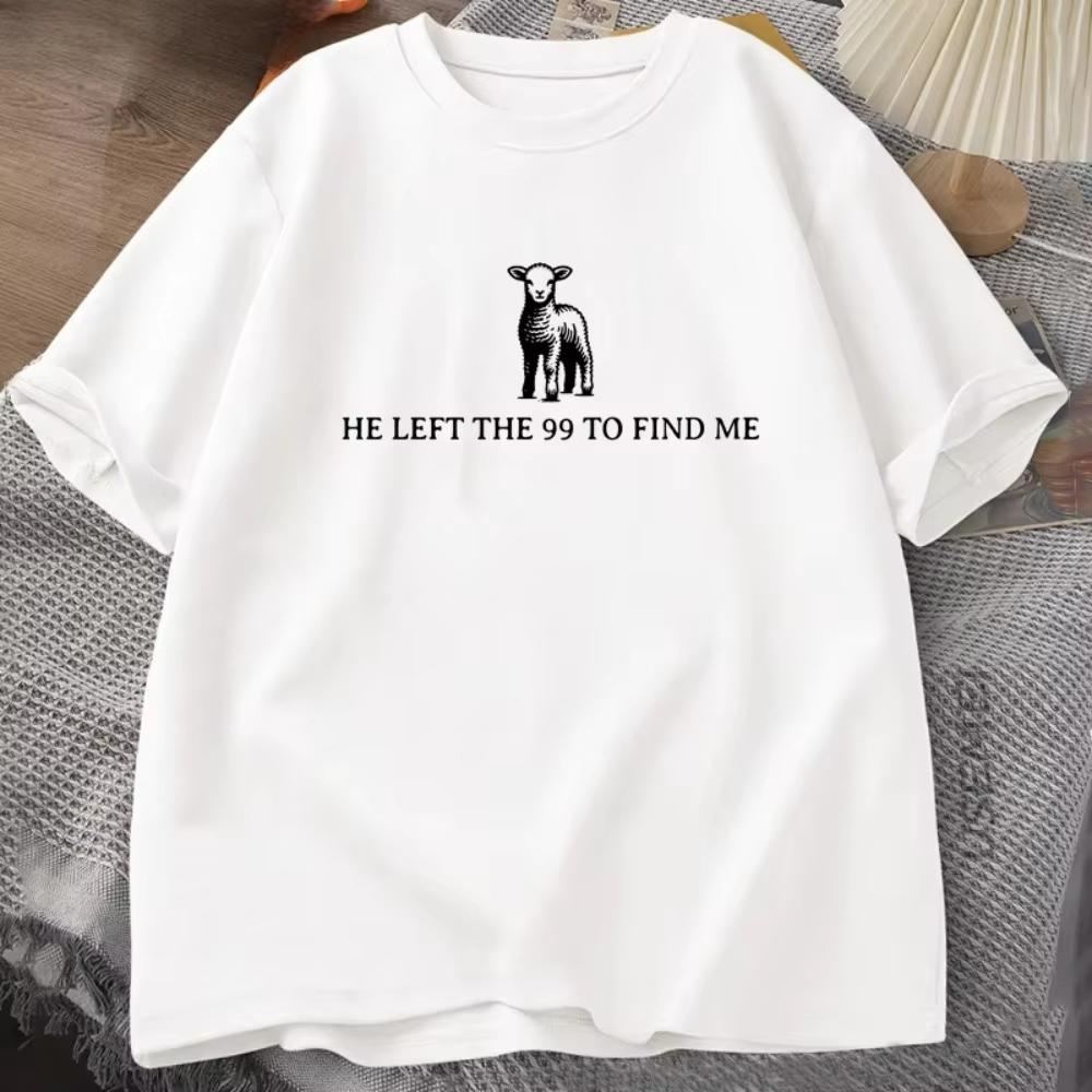 

Retro He Left 99 Find Me T-Shirt, Christian Bible Verse T-Shirt, Faith Cotton Short Sleeve Graphic Tee, Breathable Soft Cotton S разноцветный