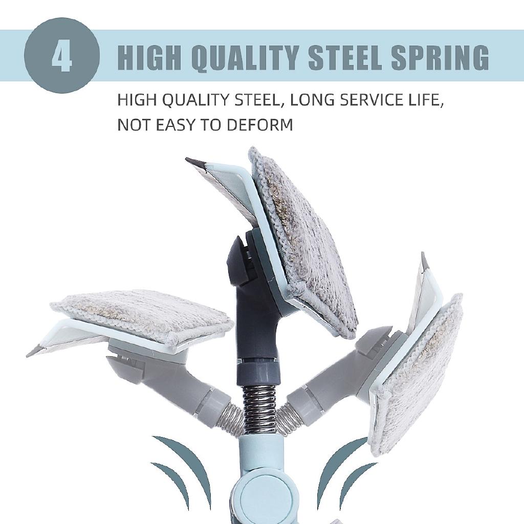 26 X 50cm CQ-01 Light Blue Household Telescopic Window Glass Wiper Cleaner Brush Rod Scrubber Window Cleaner Scraper With Spray Head Cleaning Tools