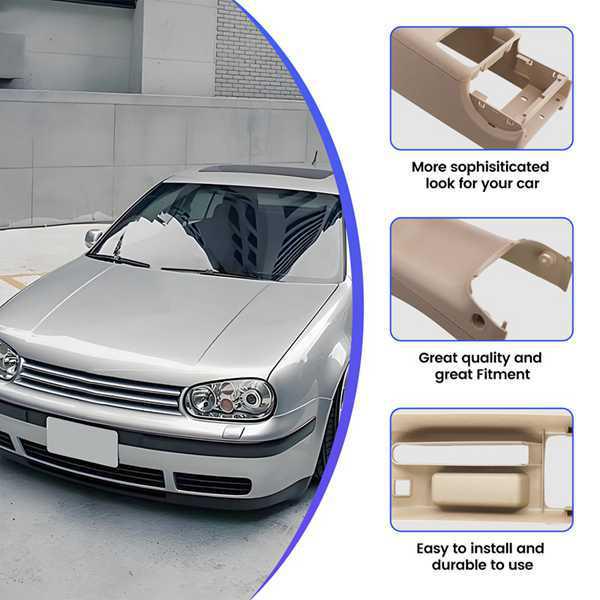 Beige Rear Center Console Cup Holder for Volkswagen Jetta Golf Mk4 - 1J0863323N
