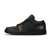 Jordan Air Jordan 1 Slip Resistant Abrasion Resistant Low top Vintage Basketball Shoes Unisex Black 553558-093(Team882)