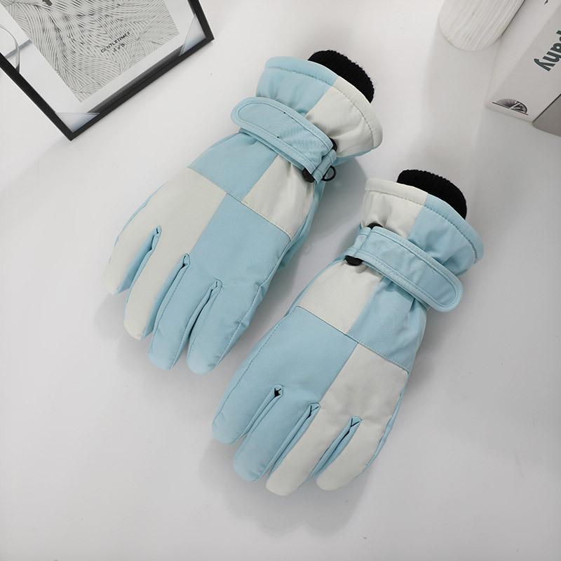 Ski Gloves for Winter Thickened Waterproof Men and Women Plus Velvet Thickened Anti Slip Cold Proof Riding Touch Screen Warm Gloves