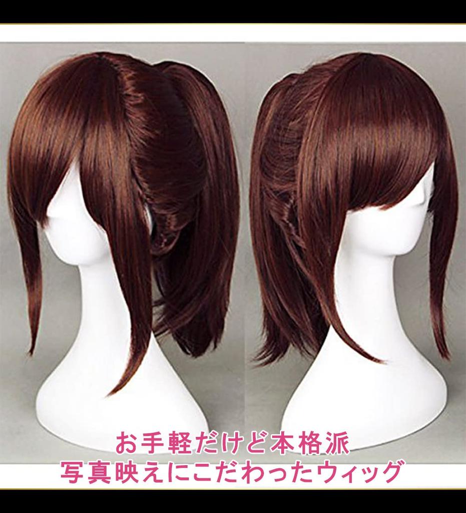 CaseEden Cosplay Wig with Vance, Brown, Dark Brown, and Dark Brown, Set of 2 Wig Nets