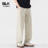 Baleno S&K Men's Summer Tencel Blend Casual Straight-Leg Pants