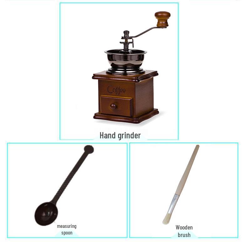 Retro Solid Wood Manual Coffee Bean Grinder