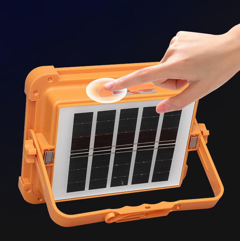Outdoor Multifunctional Solar Floodlight with Long-lasting Battery for Emergency Lighting