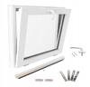 Ventana Blanca PVC Oscilobatiente 60X50 Nueva 600X500, Oscilante Desde Arriba Doble Acristalamiento