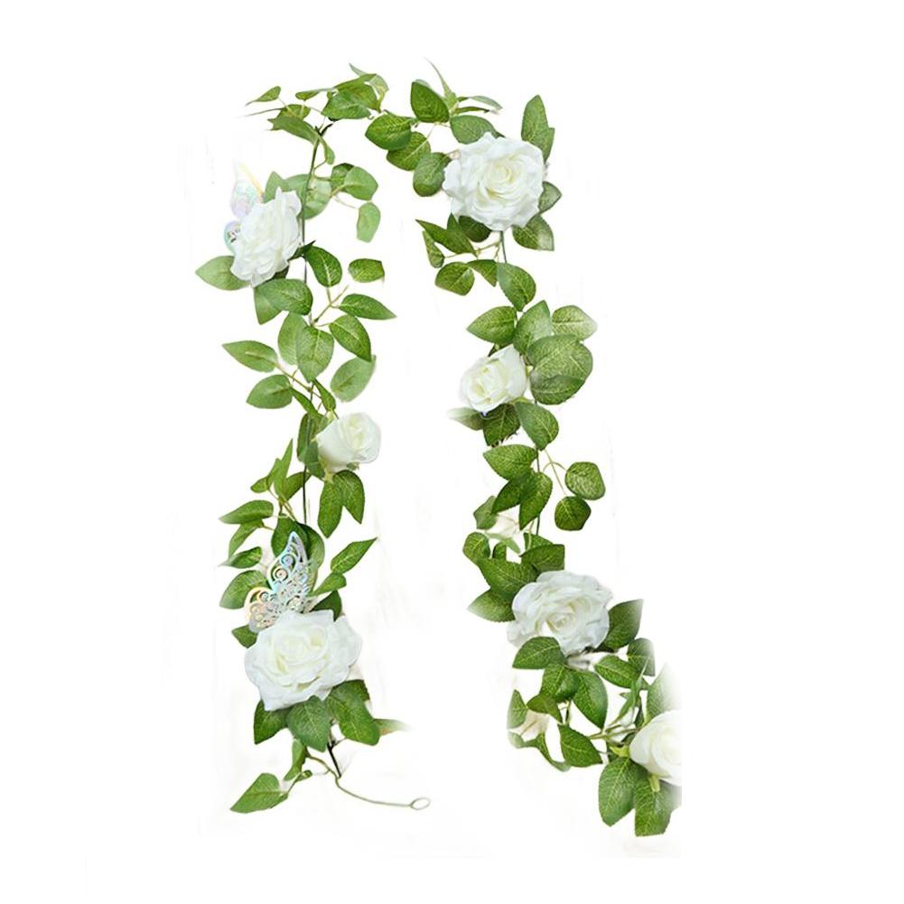 flower wreaths for decoration Artificial Rose Peony Garland Silk Flowers Garden Decor Easy To Install Elegant Floral Design