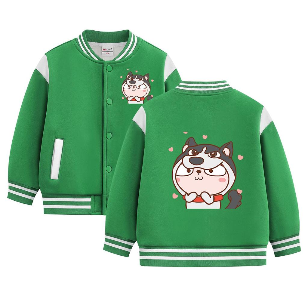 Boys' Stylish Baseball Jacket - Spring, Autumn & Winter 2026 Collection, Plus Velvet, Thickened Outerwear for Medium & Large Kids