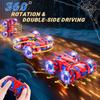 Punieayi Spider Remote Control Car, 2.4Ghz with Headlights, Double-Sided Off-Road, 360° Rotation, Rechargeable 4WD RC Stunt Car, IndoorOutdoor