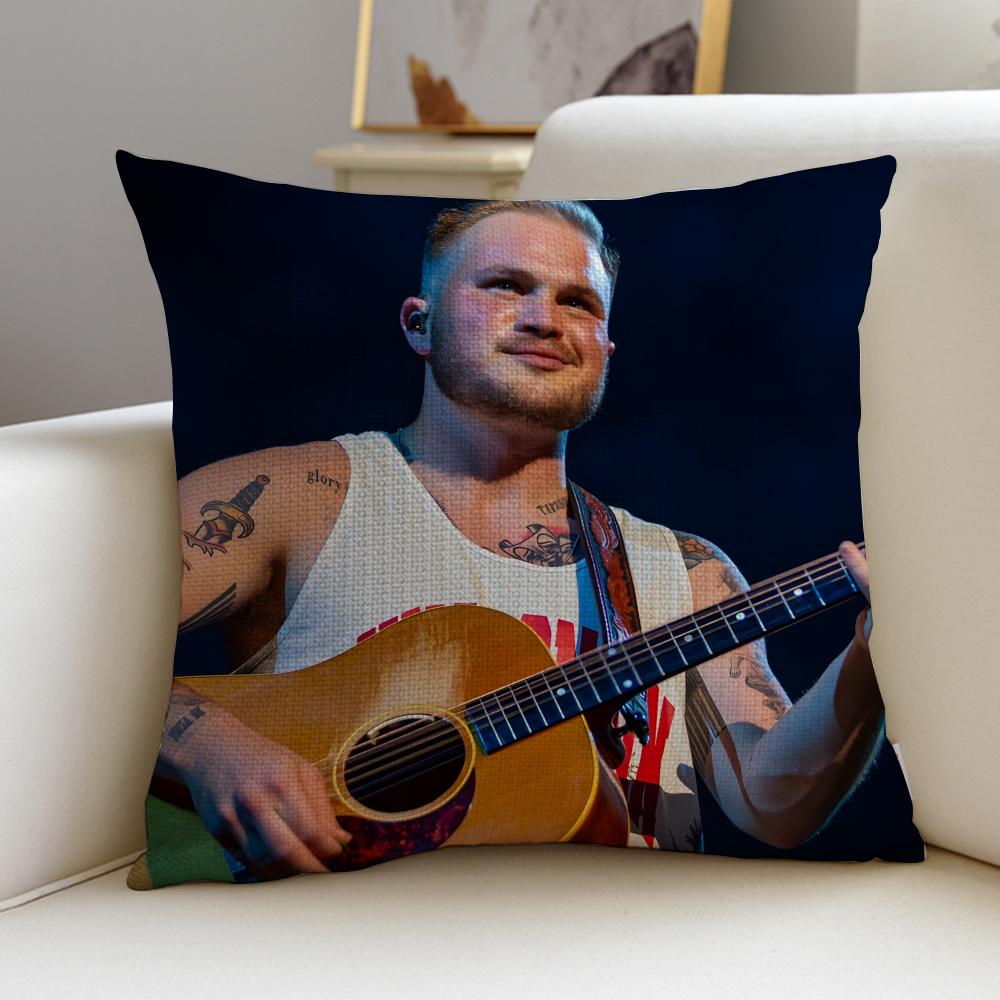 Country ZZach BryanS Cushion Cover Breathable and skinfriendly linen pillowcase square removable and washable cushion