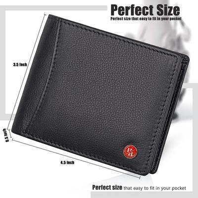 Migul Schwarze Lederbrieftasche für Herren