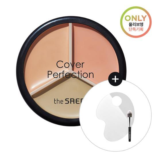 The Sam Cover Perfection Triple Pot Concealer 4 Colors [palette Design] 03 Correct Up Beige