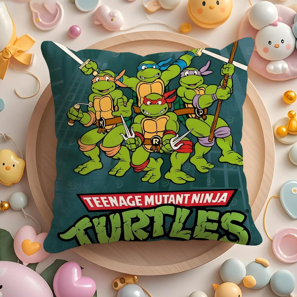 Teenage Mutant N-Ninja Turtles Cushion Cover Home & Car Multi-Scene Pillow Cover - Reversible, Soft & Durable for Daily Use