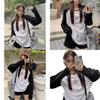 Casual Star Embroidered T Shirt For Women With Rayon Polyester Blend Spring