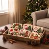 Santa Claus Christmas Wooden Card Ornaments Reindeer Christmas Decorations  Party Gifts