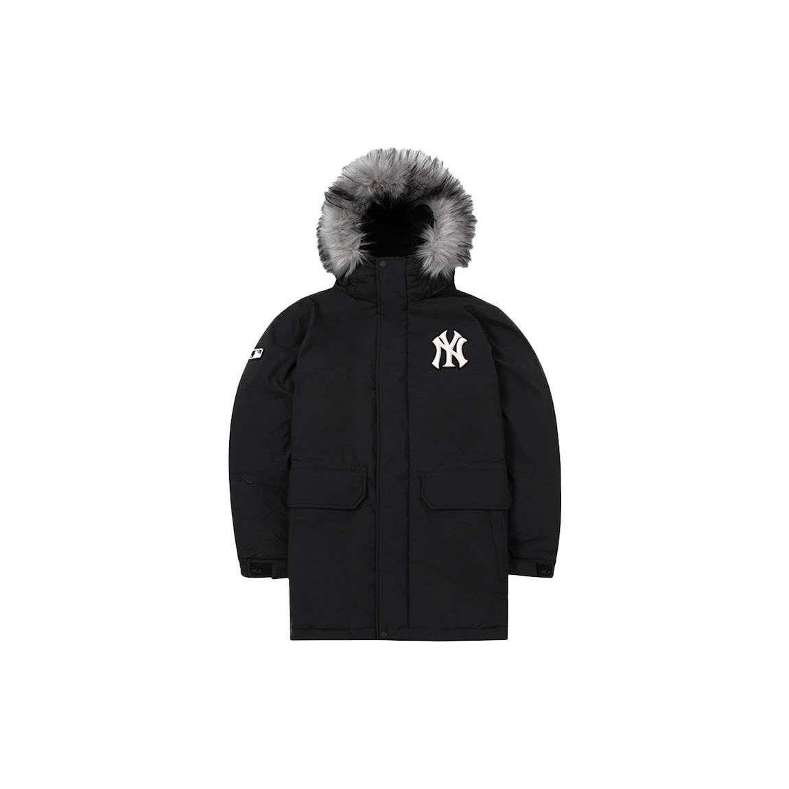 MLB New York Yankees Letter Logo Gestickte Kapuzen-Langarm-Arbeits-Daunenjacke Kurz Unisex Jacken Schwarz 3ADJB1926-50BKS L gray