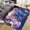Mobile Suit Gundam Anime Poster Square Area Rug, Non-Slip Floor Mat for Bedroom, Perfect Gift for Gundam Fans.chl