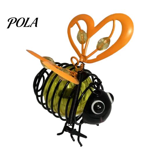 Decorative Solar Powered Lights Hanging Bee Lights, Metal Bouncy Spring Ornaments, Weatherproof Garden Lamps IP65 Waterproof Fairy for Outdoor