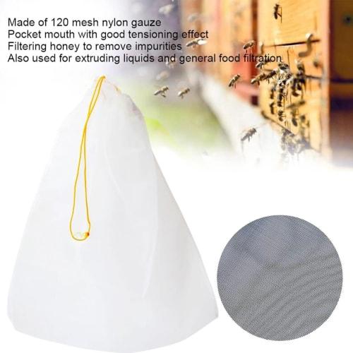 2-Piece Fine Mesh Strainer Bag Set, 49x56cm, Fine Mesh Nylon Filter Bags, Solid-Liquid Separation, Washable and Reusable, Heat-Resistant, Drawstring F