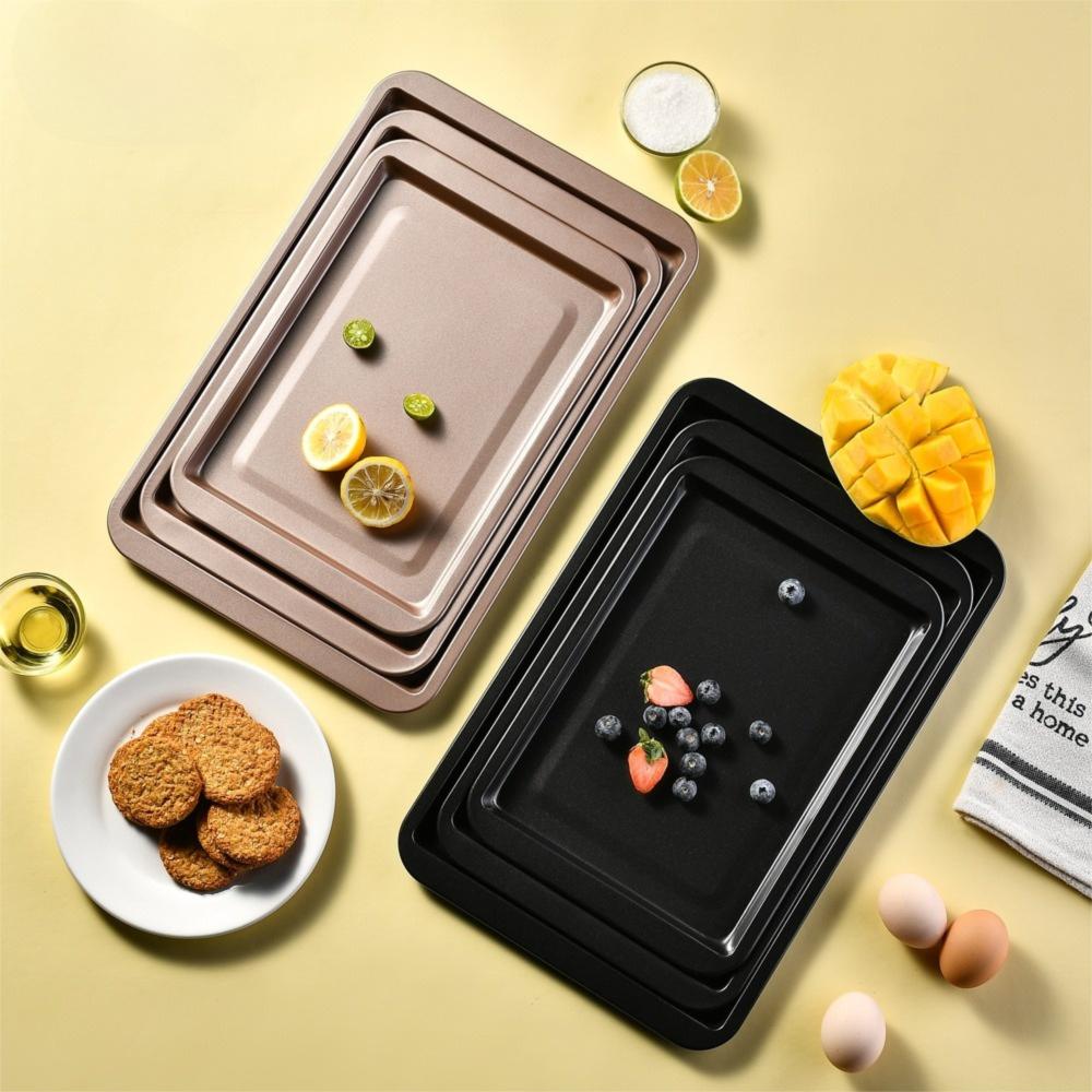 Creative Thickned Baking Pan Rectangle Non-Stick Baking Sheet Multifunctional Oven Tray Household