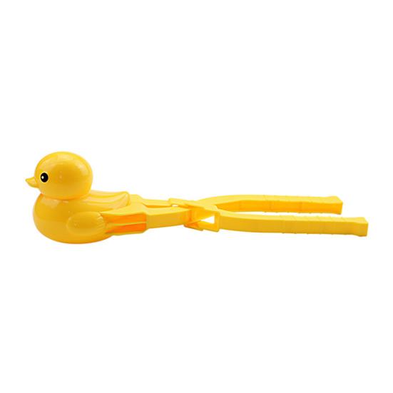 Snowball Maker with Eyes Lovely Easy to Release One-piece Molding Creative Color Cognition Yellow Duck Model Snowball Clip Winter Snow Toy