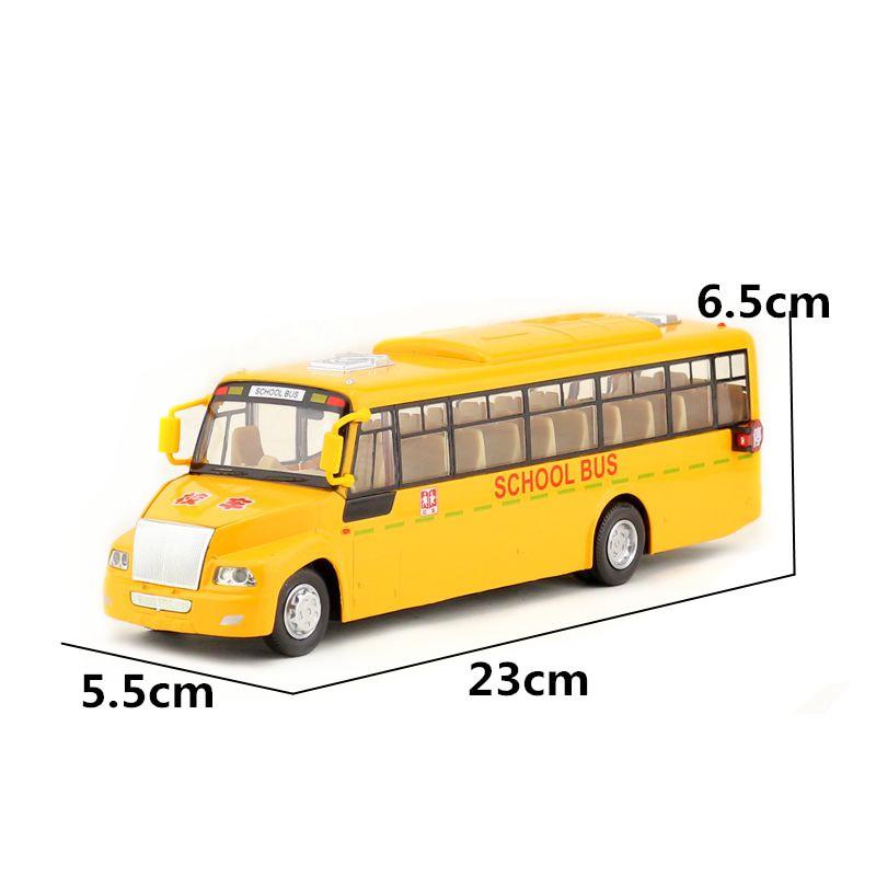Simulation Alloy Yellow School Bus Model Toy With Sound And Functions Light