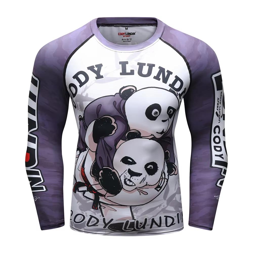 Fight Workout Mma Men'S Long Sleeve MMA Compression T-Shirt Men Boxing Rashguard Blank Bjj Rash Guard Sportswear Tees