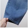DIMANAF 2025 Übergröße Herbst Damen Jeanshosen Denim Weiblich Elastisch Basic Blau Hohe Taille Hosen Übergröße Mode Neue Hosen 5XL