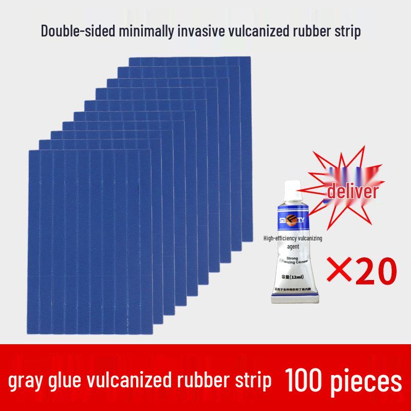 Motorcycle & EV Tire Repair Kit with Vulcanized Rubber Strips & Glue