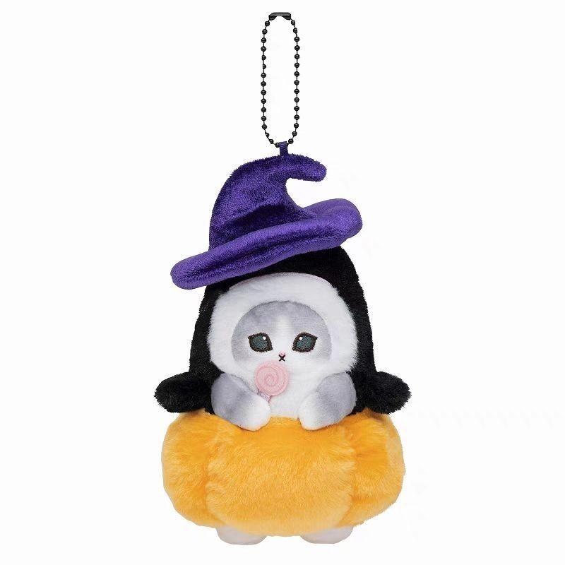 

Mofusand Halloween Pumpkin Lollipop Plush Toy With Shark And Cat Characters For Kids And Collectors серый