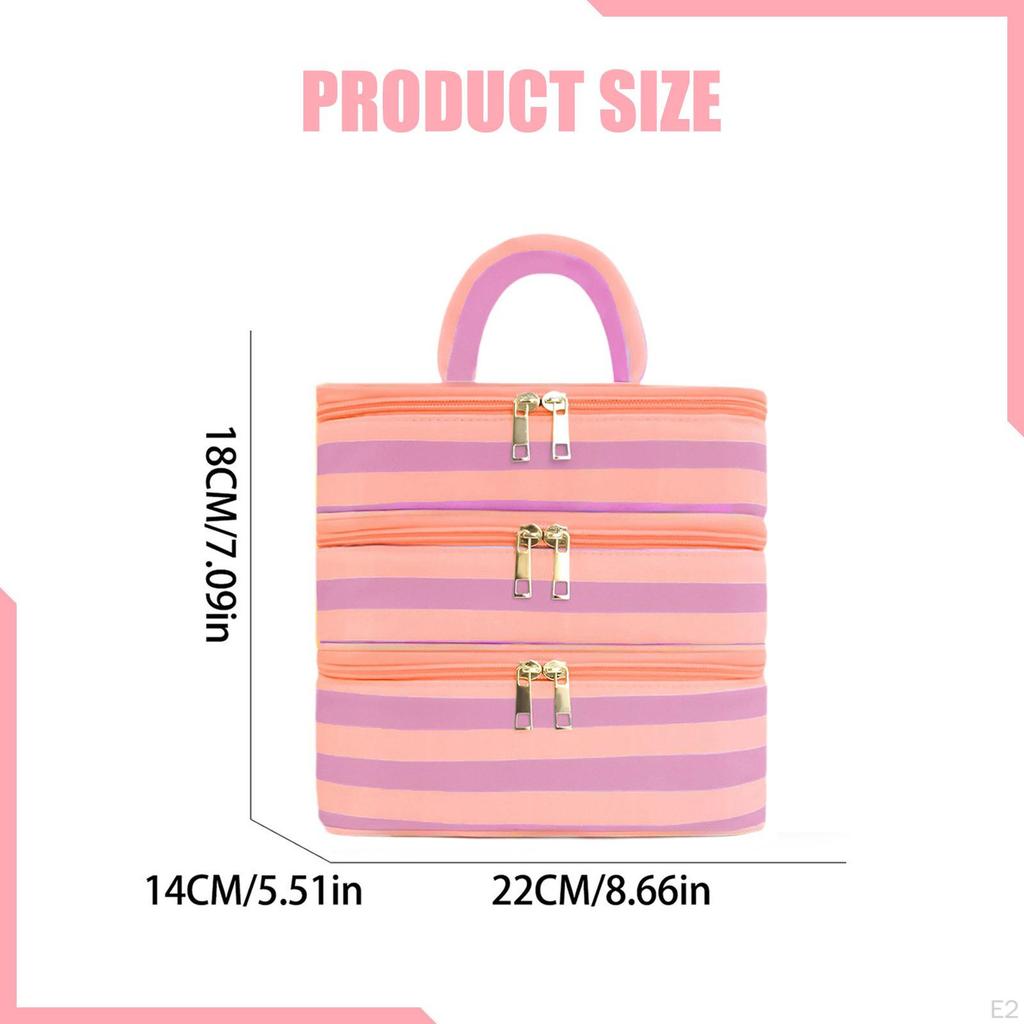 Toiletry Bag Bathroom Cosmetic Organizer Waterproof Compact Multifunctional Carrying Case Women