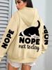 Y2K Dog Print Women's Pocket Hoodie - Casual Autumn Pullover