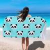 Süßes Panda-Gesicht Strandtuch Bedruckt Übergroß Schnelltrocknend Sandfreies Handtuch für Strand Pool Schwimmen Reisen Weiches Saugfähiges Handtuch Geschenk