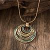 Geometric Oil-Drip Hollow Oval Pendant Necklace - Lightweight Durable Chain, Versatile Women's Jewelry Valentine's Day Gift, Necklace Charms