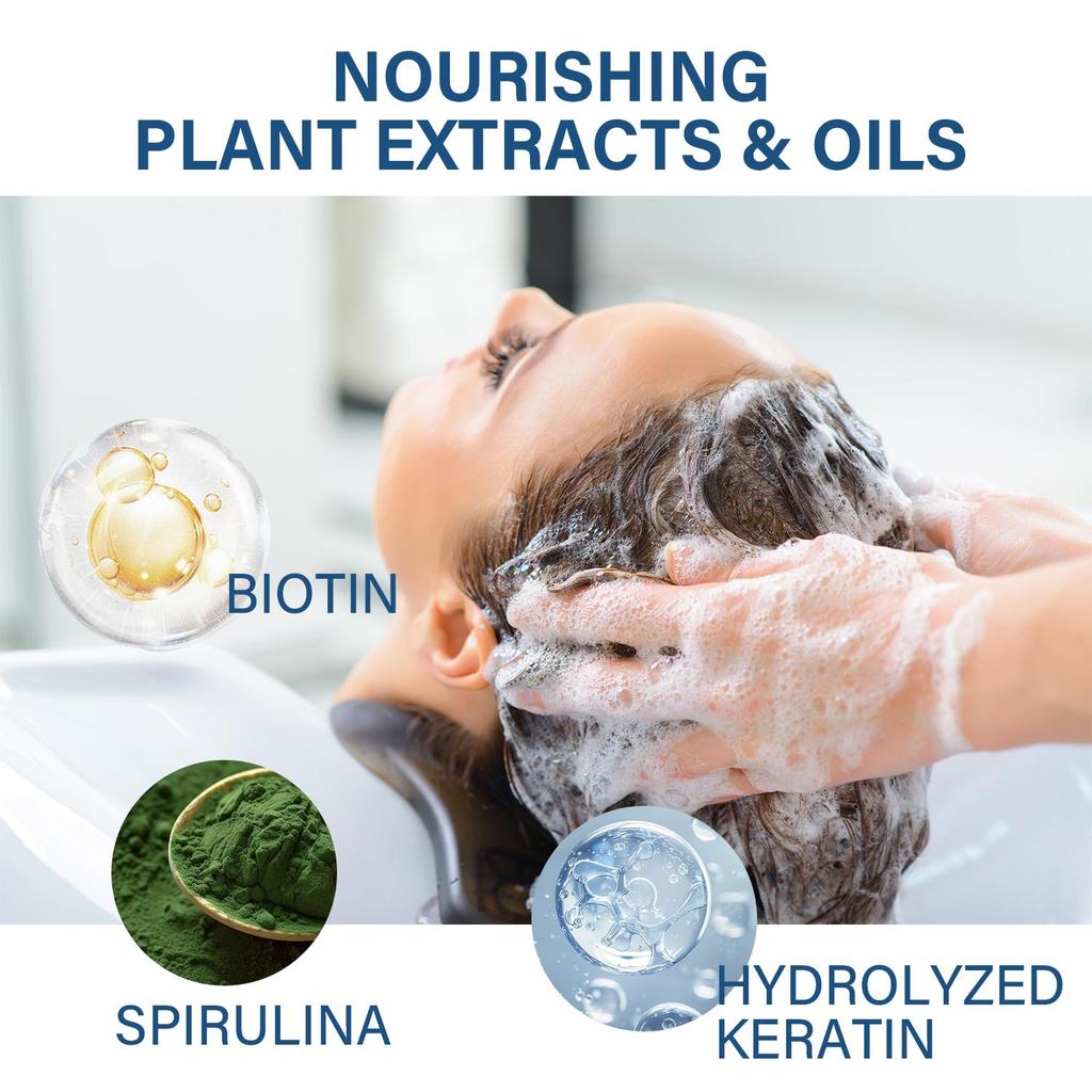 BIOTIN SHAMPOO - Cleanses the Hair and Scalp, Strengthens Hair, Improves Hair Elasticity - Great for All Hair Types