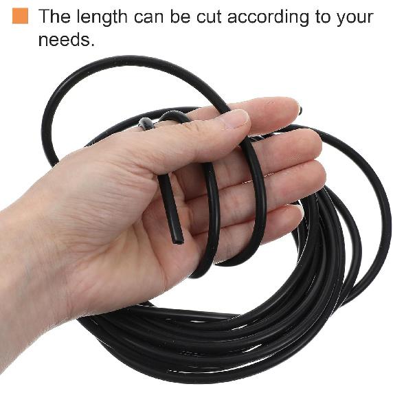 16.4 Feet Black Vacuum Hose ID 1/8 Inch(3Mm) High Temperature Silicone Vacuum Tubing Hose, 3/16Inch(5Mm) Vacuums Tube, Line Kit For Automotive And