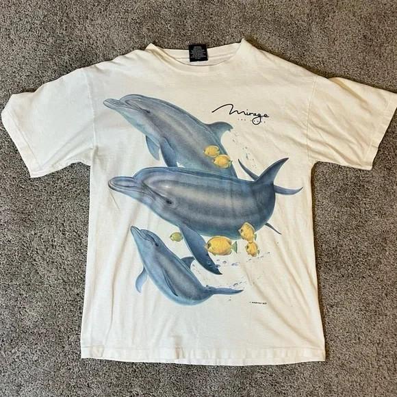 

DOLPHIN Retro Graphic Tee Unisex Short Sleeve Shirt S5XL Unisex T-Shirt XXXXL
