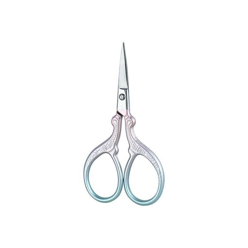 Gold-Plated Stainless Steel Crane Scissors Set for Cross-Stitch, Thread Snipping, and Tea Bag Opening