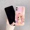 Cartoon Girl Pattern Phone Case For iPhone17,16,15,14,13,12,11 Plus,Pro Max Soft Transparent Cover