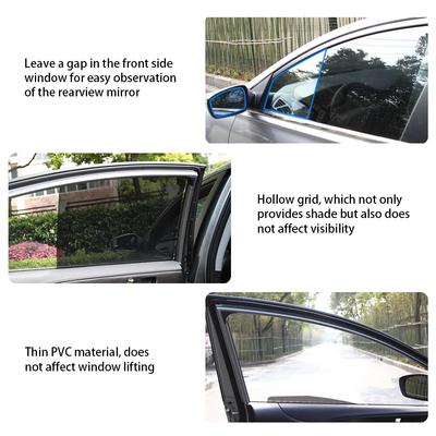 Auto Fensterblende Elektrostatische Aufkleber Anti-UV Sichtschutz Schwarz Weiß Gepunktet Sonnenblende Fensteraufkleber für Auto Seite Blöcke Abdeckungen