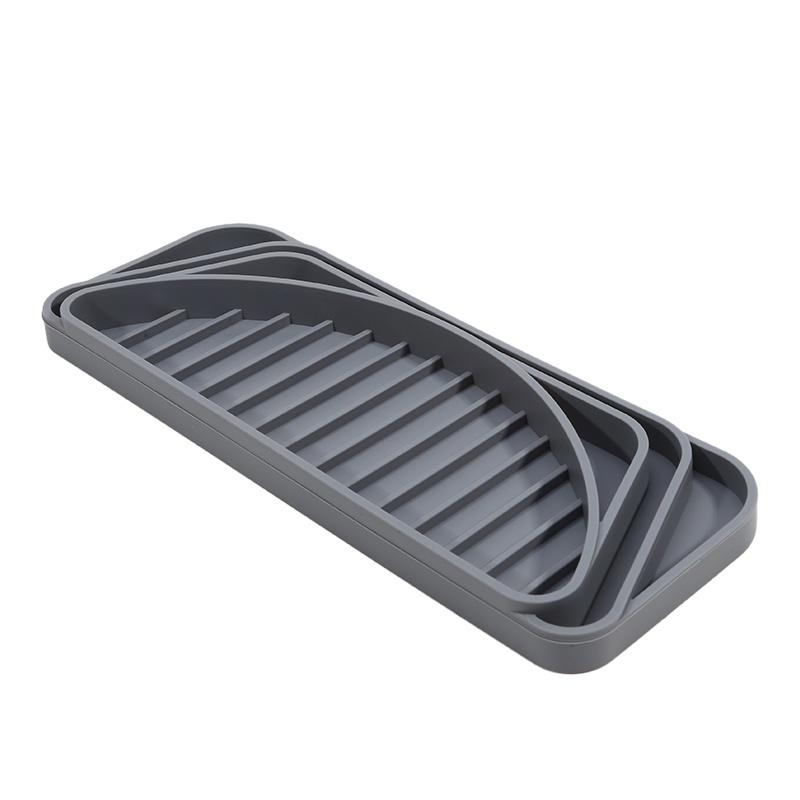 1PC Silicone Refrigerator Drip Tray Water Dispenser And Ice Protector With Raised Drainage Leak Prevention Countertop Protector Mat