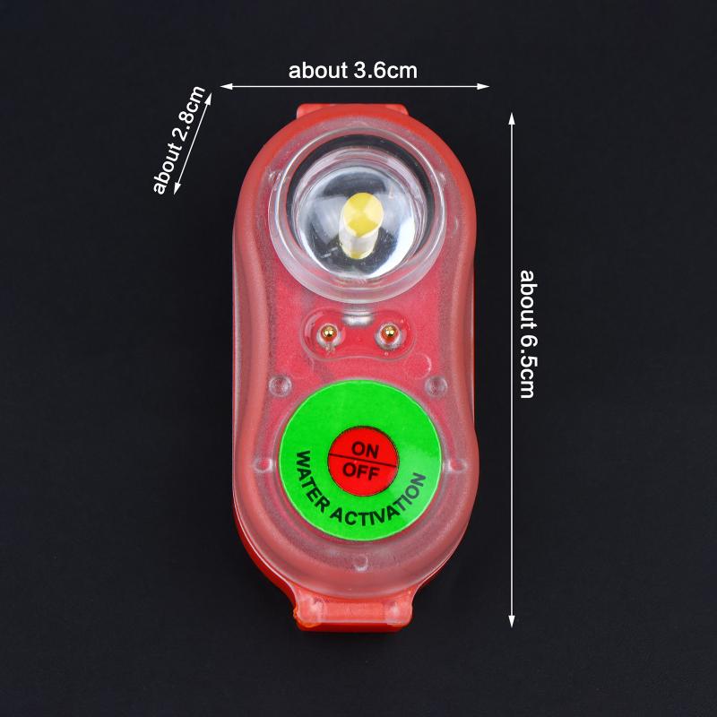 Led Seawater Activated Life Jacket Light Self Lighting Safety Vest Accessory Waterproof Plastic For Adult Survival Gear