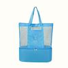 Lightweight Foldable Beach Bag for Women with Cooling Compartment Durable Polyester Vacation Style Hand Washable, Perfect for Towels & Swimsuits