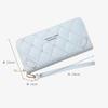 New Long Short Wallet Women's Fashion Credit Card Bag Purse Zipper Handbag Embroidered Heart Mobile Phone Money Coin Bag Case